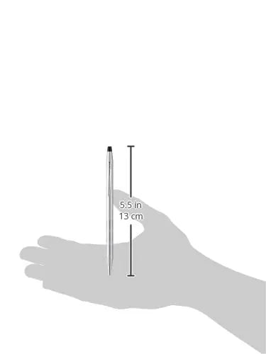 Cross Classic Century Refillable Medium Ballpoint Pen and 0.5mm Pencil Set, Includes Premium Gift Box - Satin Chrome - crosspenmall.com