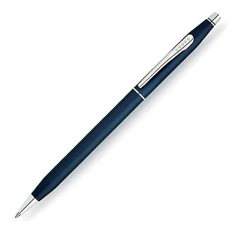 Cross Classic Century Satin Blue/Chrome Ball-Point Pen with Polished Chrome Plated Appointments Cross