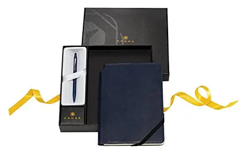 Cross Click Blue Lacquer Ballpoint Pen & Midnight Blue Journal Cross