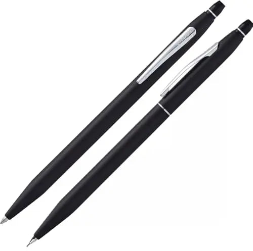 Cross Click Classic Black Refillable Ballpoint Pen and 0.5MM Mechanical Pencil Set in in Premium gift box Cross