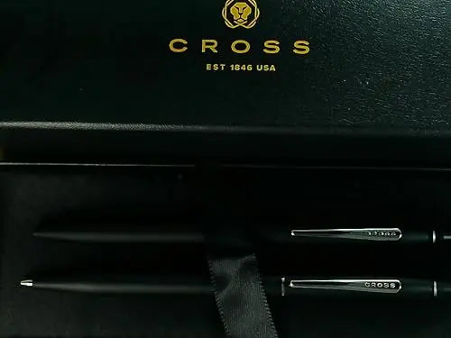 Cross Click Classic Black Refillable Ballpoint Pen and 0.5MM Mechanical Pencil Set in in Premium gift box Cross