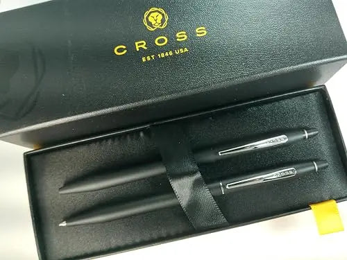 Cross Click Classic Black Refillable Ballpoint Pen and 0.5MM Mechanical Pencil Set in in Premium gift box Cross