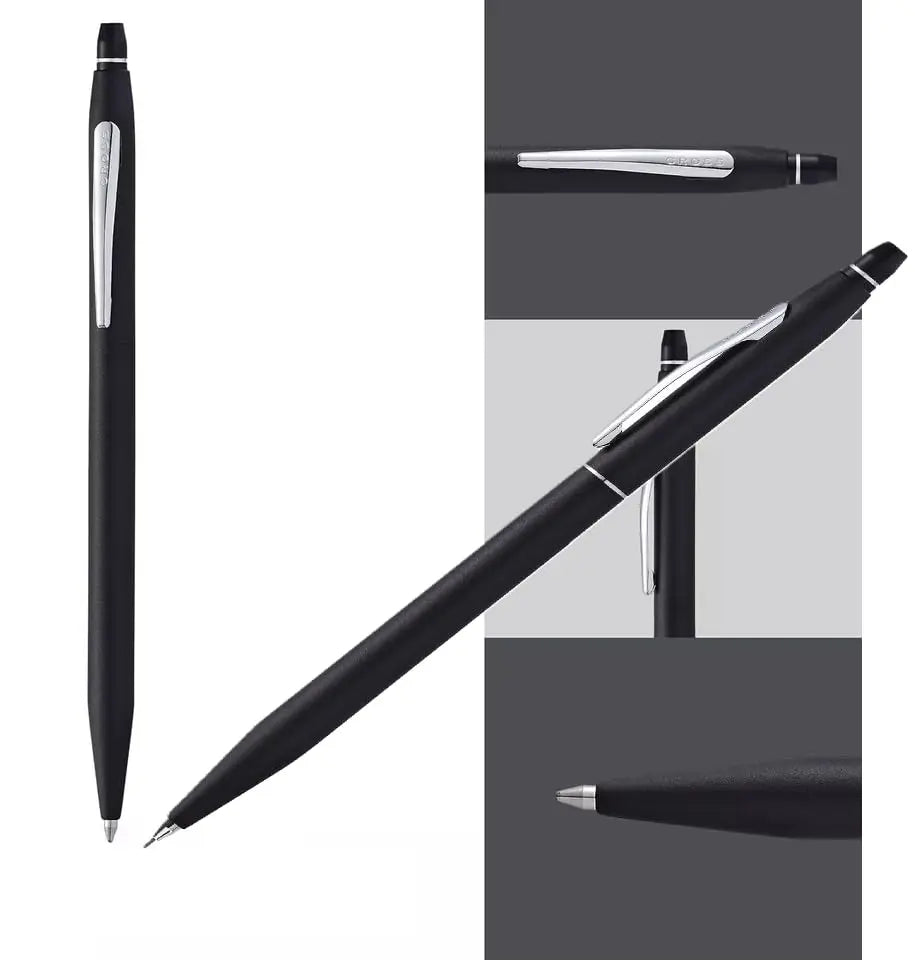 Cross Click Classic Black Refillable Ballpoint Pen and 0.5MM Mechanical Pencil Set in in Premium gift box Cross