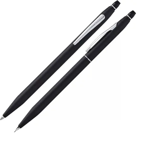 Cross Click Classic Black Refillable Ballpoint Pen and 0.5MM Mechanical Pencil Set in in Premium gift box Cross