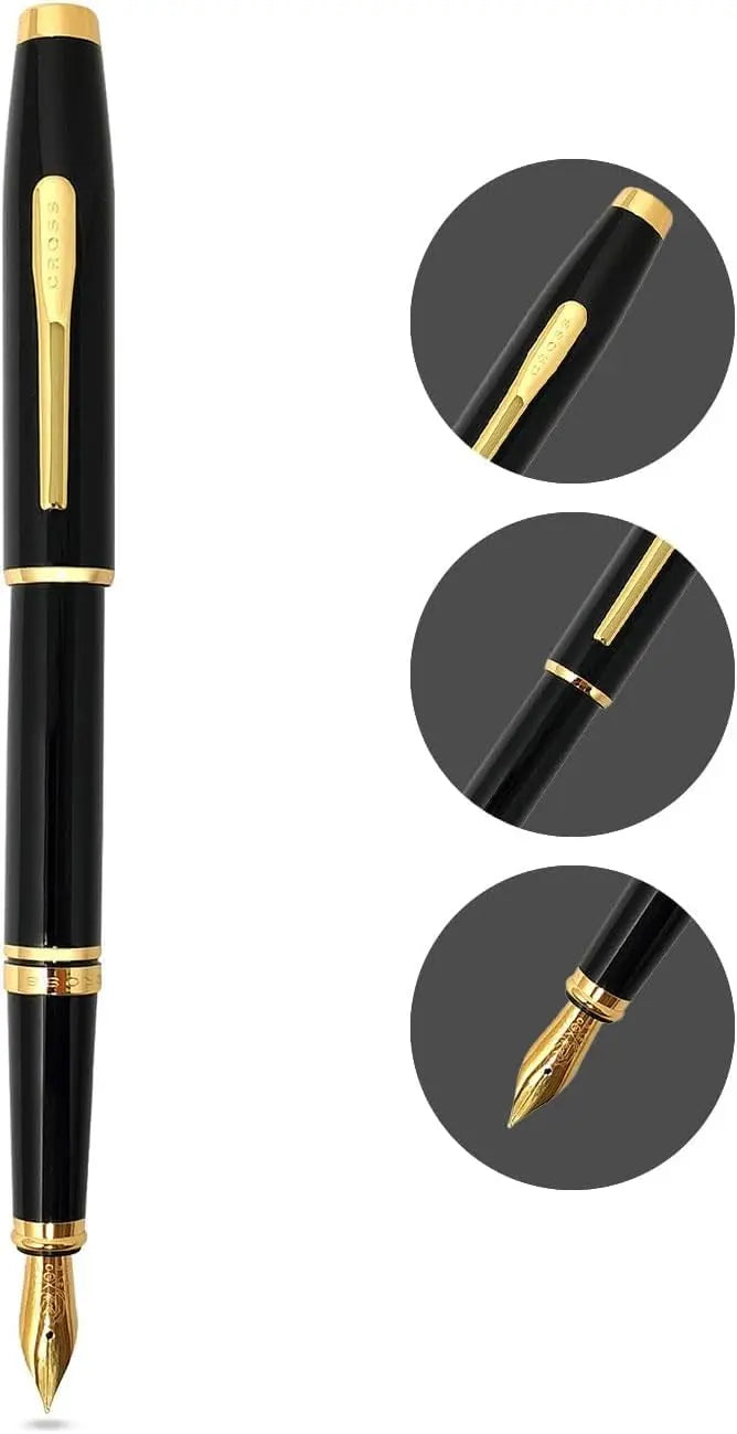 Cross Coventry Black Lacquer, Gold-Tone Fine Nib Fountain Pen cross