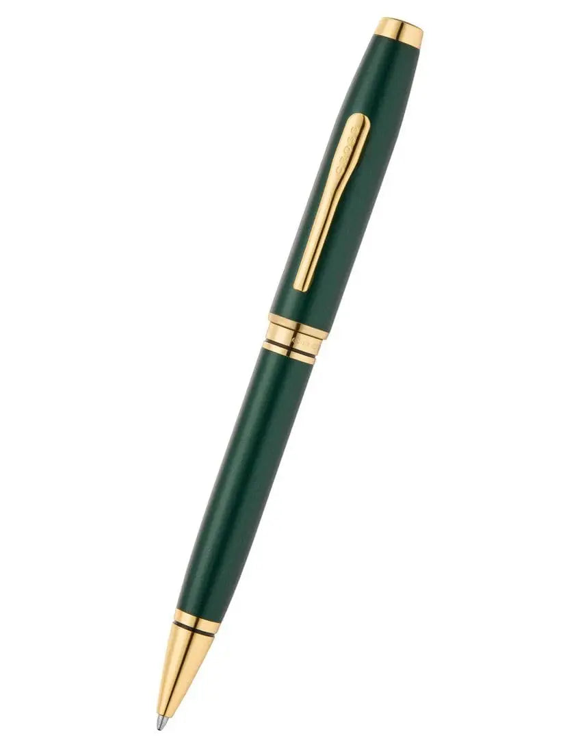 Cross Coventry Satin Metallic Green Lacquer with Gold PVD Appointments Ballpoint Pen Cross