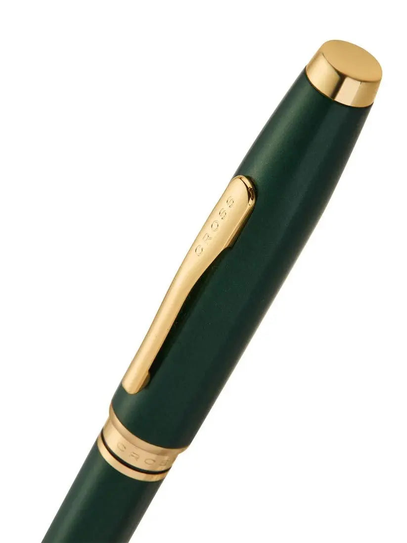 Cross Coventry Satin Metallic Green Lacquer with Gold PVD Appointments Ballpoint Pen Cross