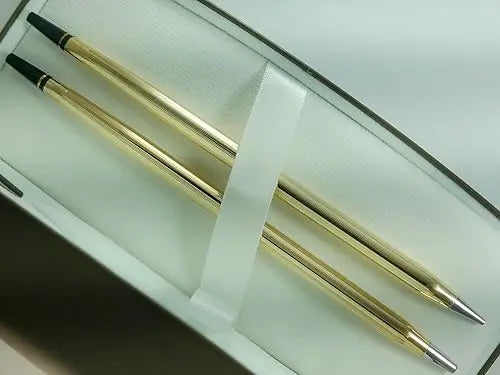 Cross Desk 10KT Gold Rolled/Filled Pen and 0.7MM Pencil Set cross
