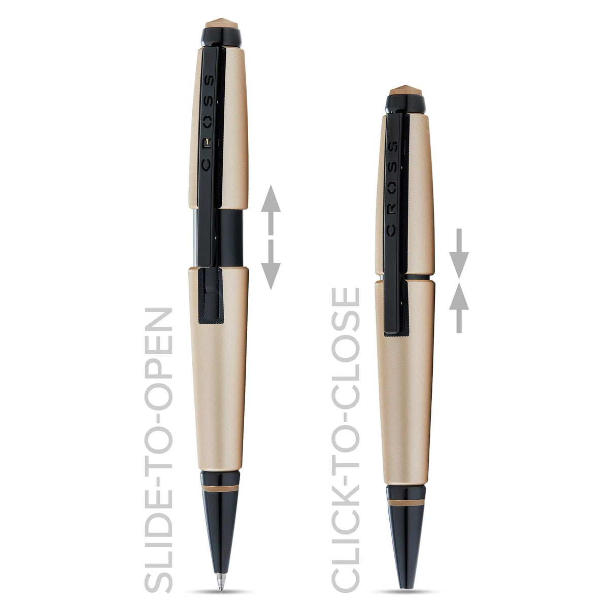 Cross Edge Lacquer Gel Rollerball Pen, Black Ink - Elegant Accessory for Effortless Writing - Capless Slide-Open & Snap-Shut Design - Ergonomic Shape - Comfortable Grip - Ideal Gift cross