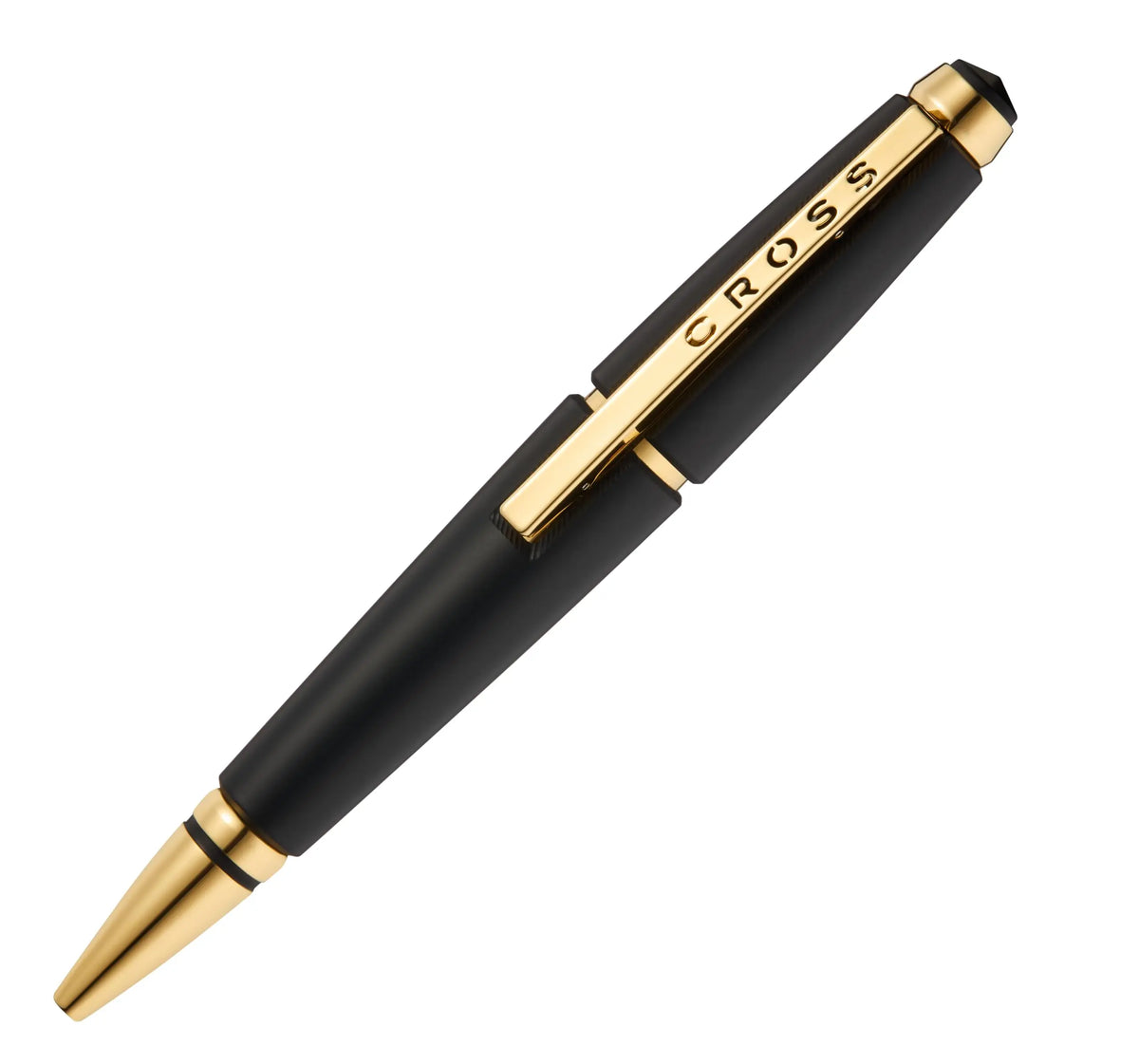 Cross Edge Matte Black Lacquer Selectip Rollerball Pen, Gold PVD Appointments, Capless Slide-Open & Snap-Shut Design,Black Ink - Elegant Accessory for Smooth Writing - Comfortable Grip cross
