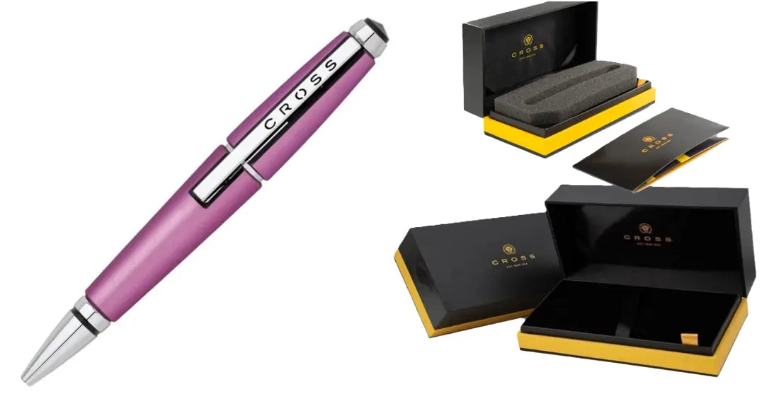 Cross Edge Refillable Gel Ink Rollerball Pen, Medium, Pink Lumina A.T. Cross