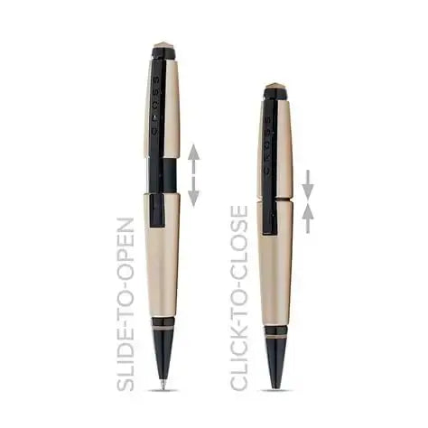 Cross Edge™ Matte Hazelnut Lacquer Rollerball Pen with Contrasting PVD Appointments cross