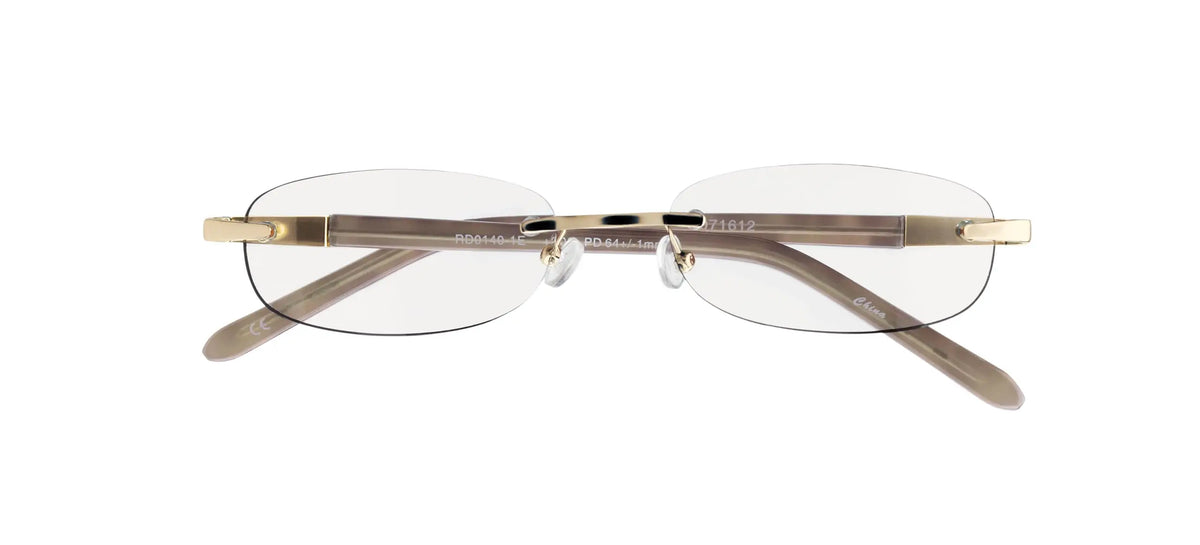 Cross Elite Georgina 1.00 Diopter Purple Tortoise and Silver Rimless Reading Glasses (1.00 Strength) cross