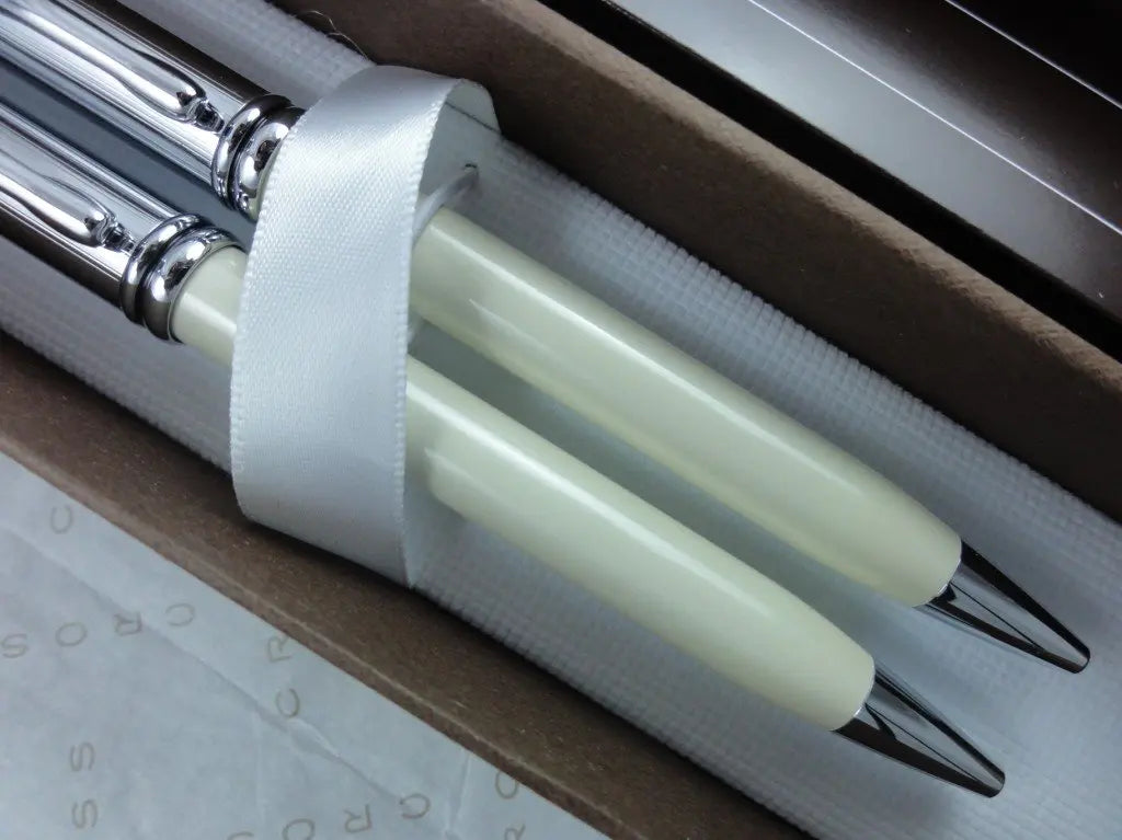 Cross Executive Companion Pearlescent Ivory White Townsend Pen and 0.7mm Pencil Set Cross