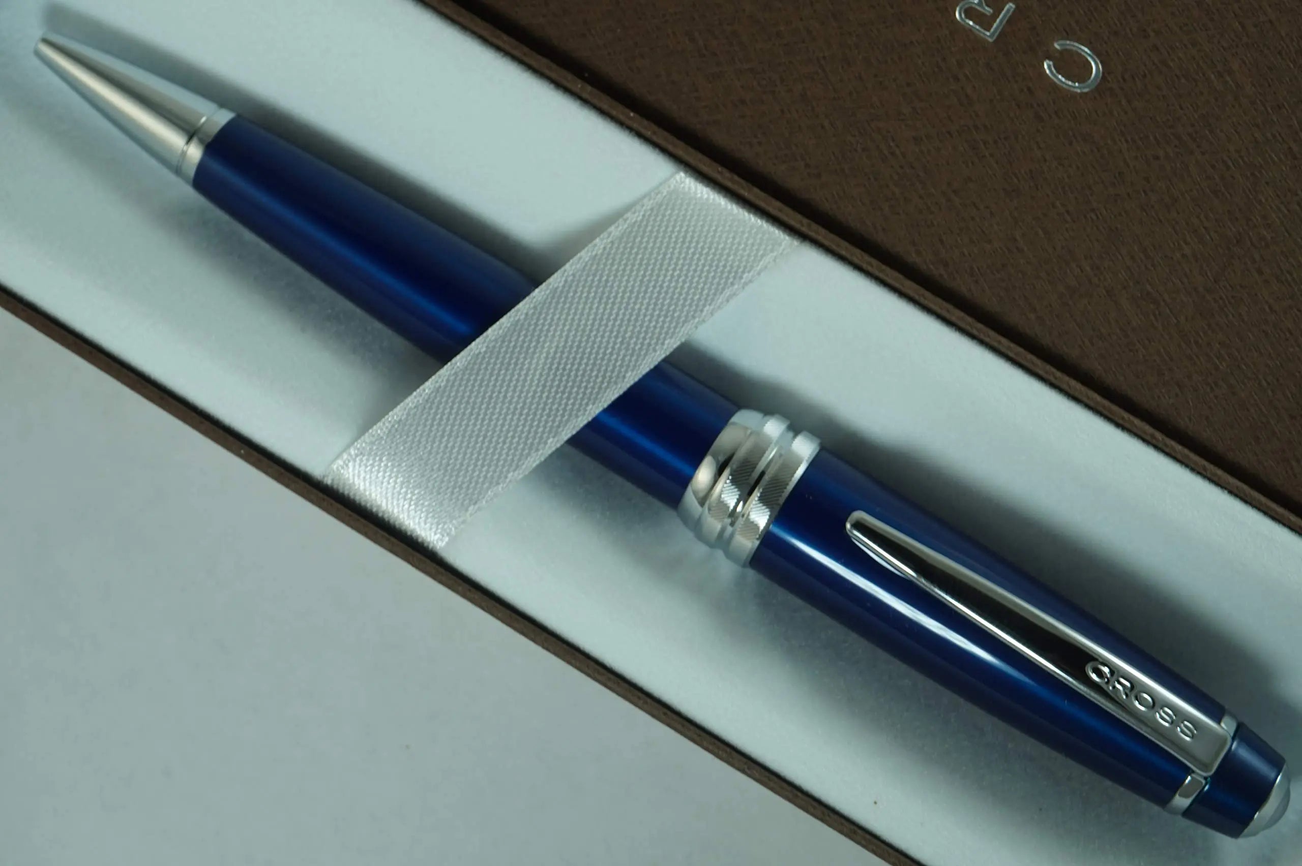 Cross Executive Companion with Diamond Cut Multi-groove Signature Center Ring Bailey Midnight Blue BallPoint Pen - crosspenmall.com