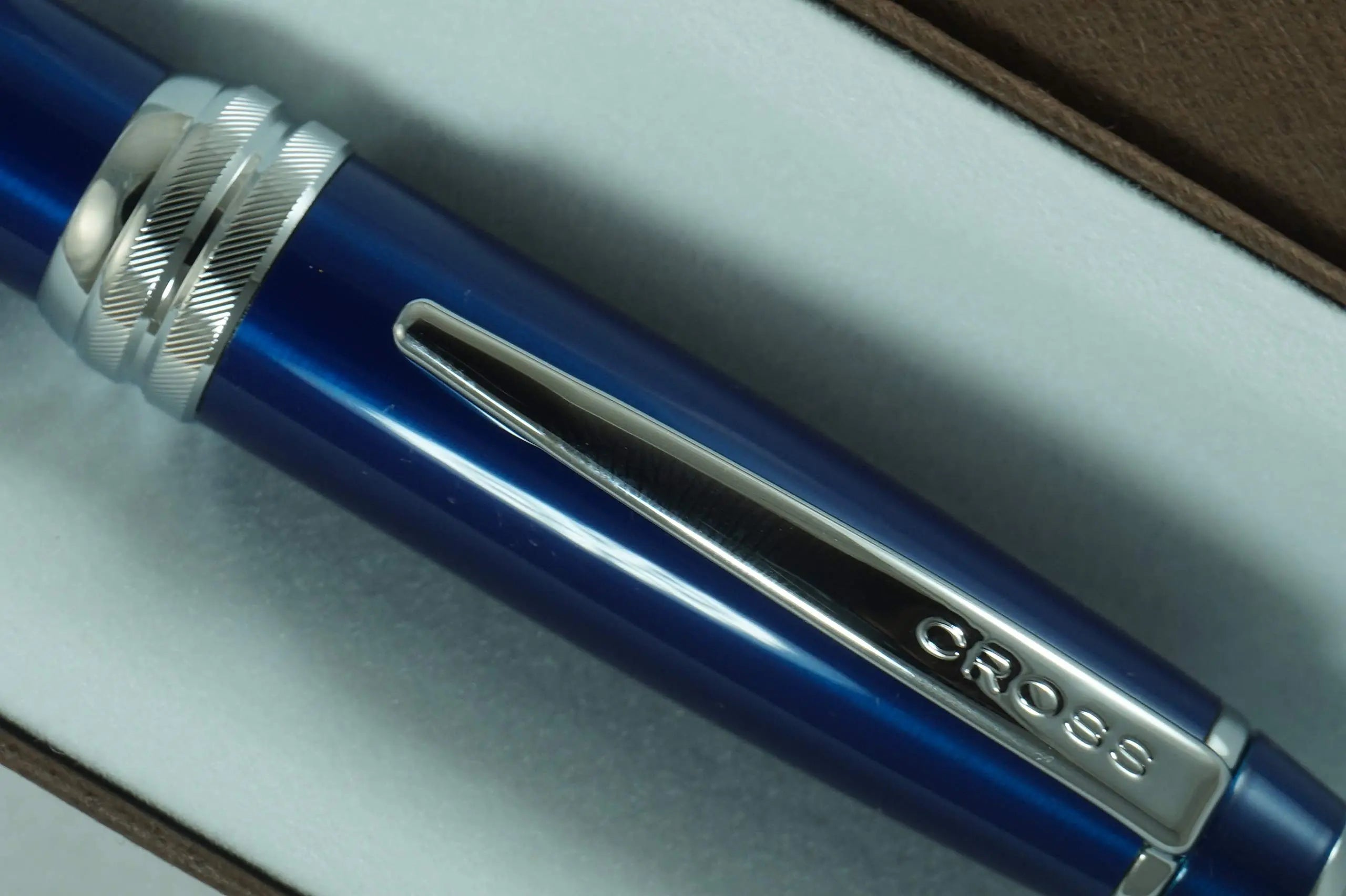 Cross Executive Companion with Diamond Cut Multi-groove Signature Center Ring Bailey Midnight Blue BallPoint Pen - crosspenmall.com