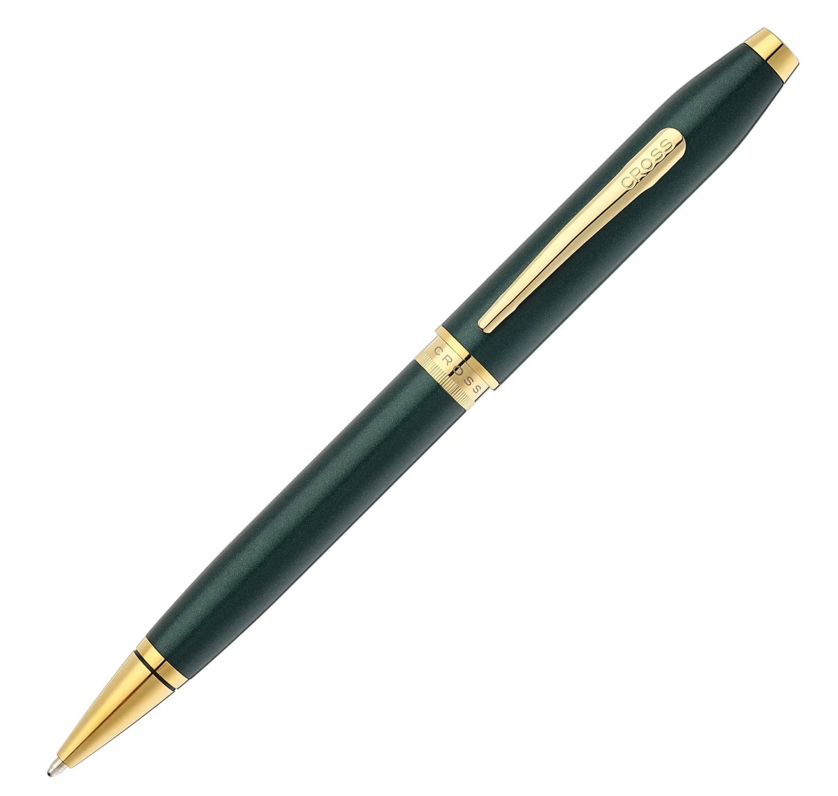 Cross Foundry Matte Metallic Green & Gold Ballpoint Pen cross