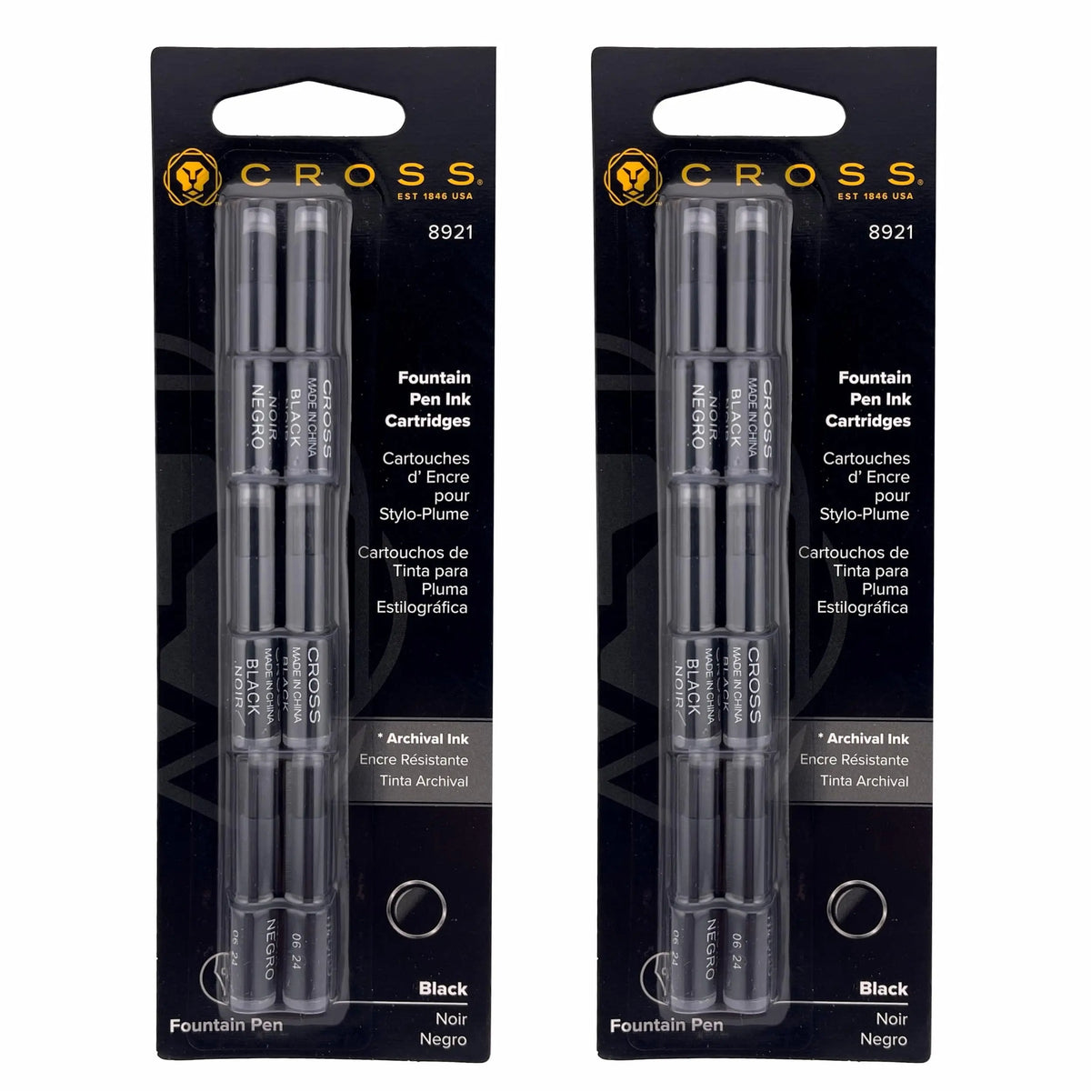 Cross Fountain Pen 'no Muss' Executive Companion Ink Cartridge Refills cross