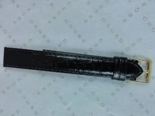Cross Full Grain Antiallergic Black Leather Wristwatch Band , 17MM crosspenmall.com