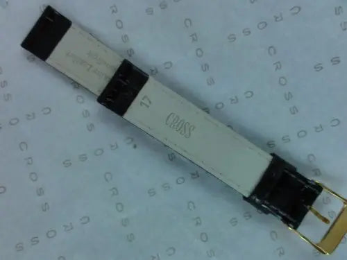 Cross Full Grain Antiallergic Black Leather Wristwatch Band , 17MM crosspenmall.com