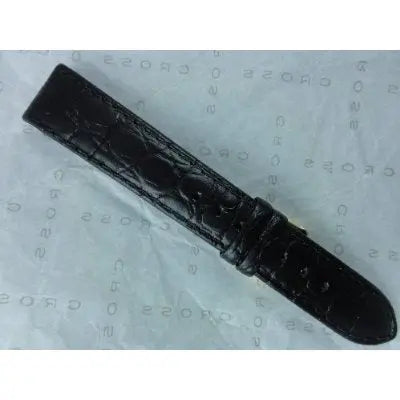 Cross Full Grain Antiallergic Black Leather Wristwatch Band , 19MM crosspenmall.com