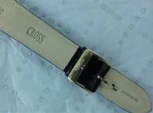 Cross Full Grain Antiallergic Black Leather Wristwatch Band , 19MM crosspenmall.com