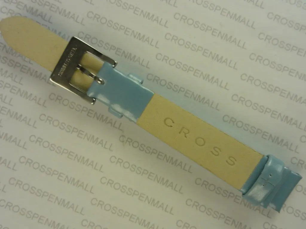 Cross Full Grain Antiallergic Sky Blue Leather Wristwatch Band, 15MM crosspenmall.com