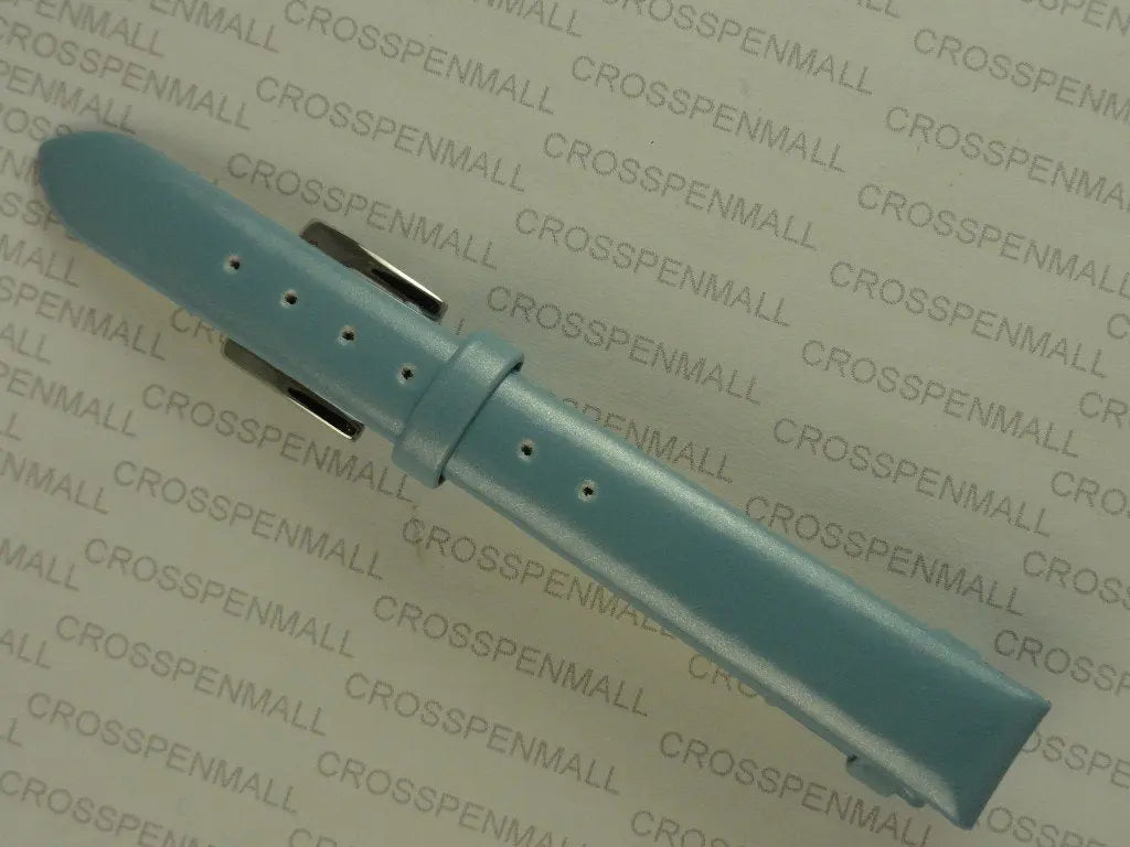 Cross Full Grain Antiallergic Sky Blue Leather Wristwatch Band, 15MM crosspenmall.com
