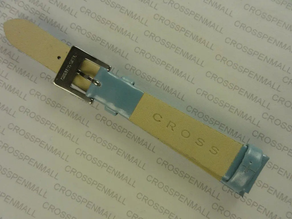 Cross Full Grain Antiallergic Sky Blue Leather Wristwatch Band, 15MM crosspenmall.com