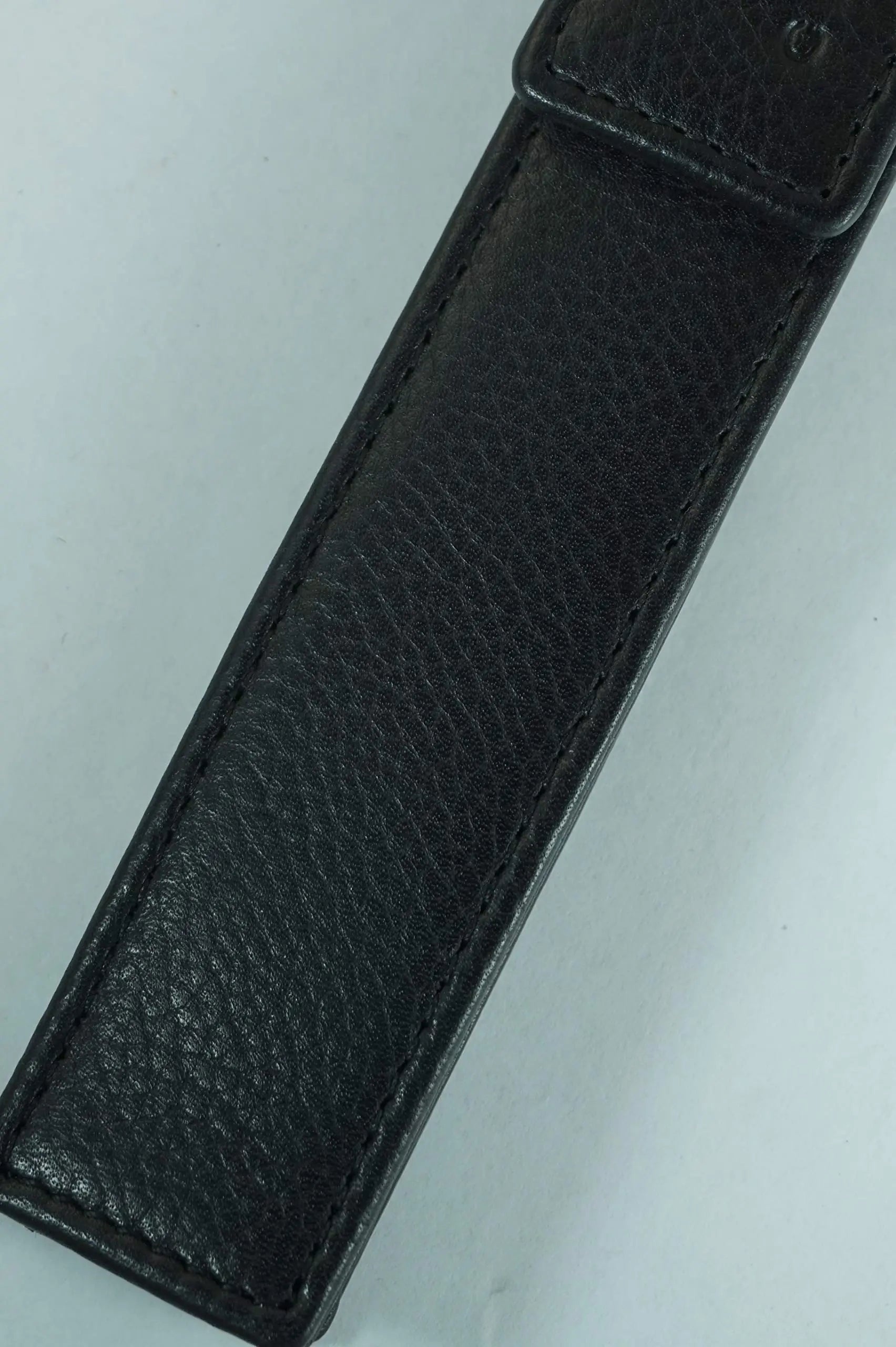 Cross Full Grain Italian Leather, Signature Perforated Detailing, Single Flip Top Pen Pouch with Secure snap, Black and Can Accommodate Any Cross Pen Cross