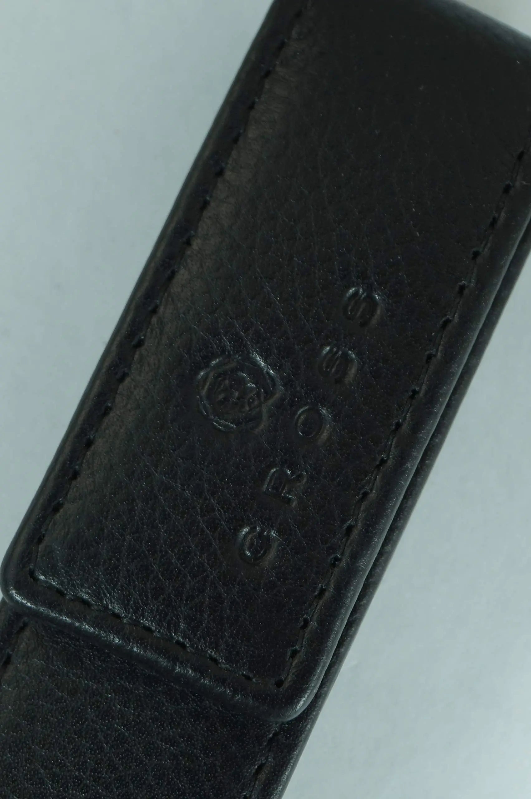 Cross Full Grain Italian Leather, Signature Perforated Detailing, Single Flip Top Pen Pouch with Secure snap, Black and Can Accommodate Any Cross Pen Cross