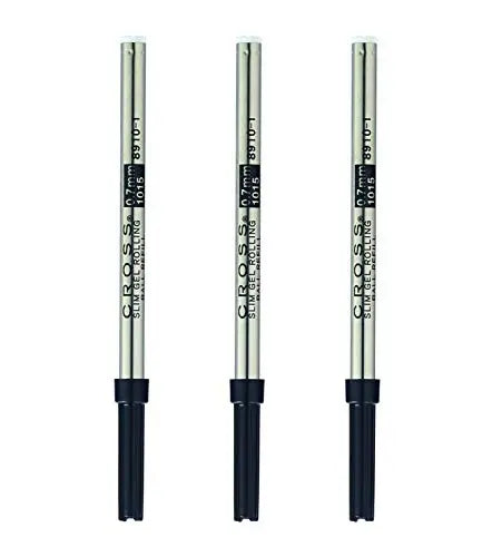 Cross Gel Rollerball Pen Refill (Black/Slim, 3-Pack) Bundle (3 Items) - crosspenmall.com