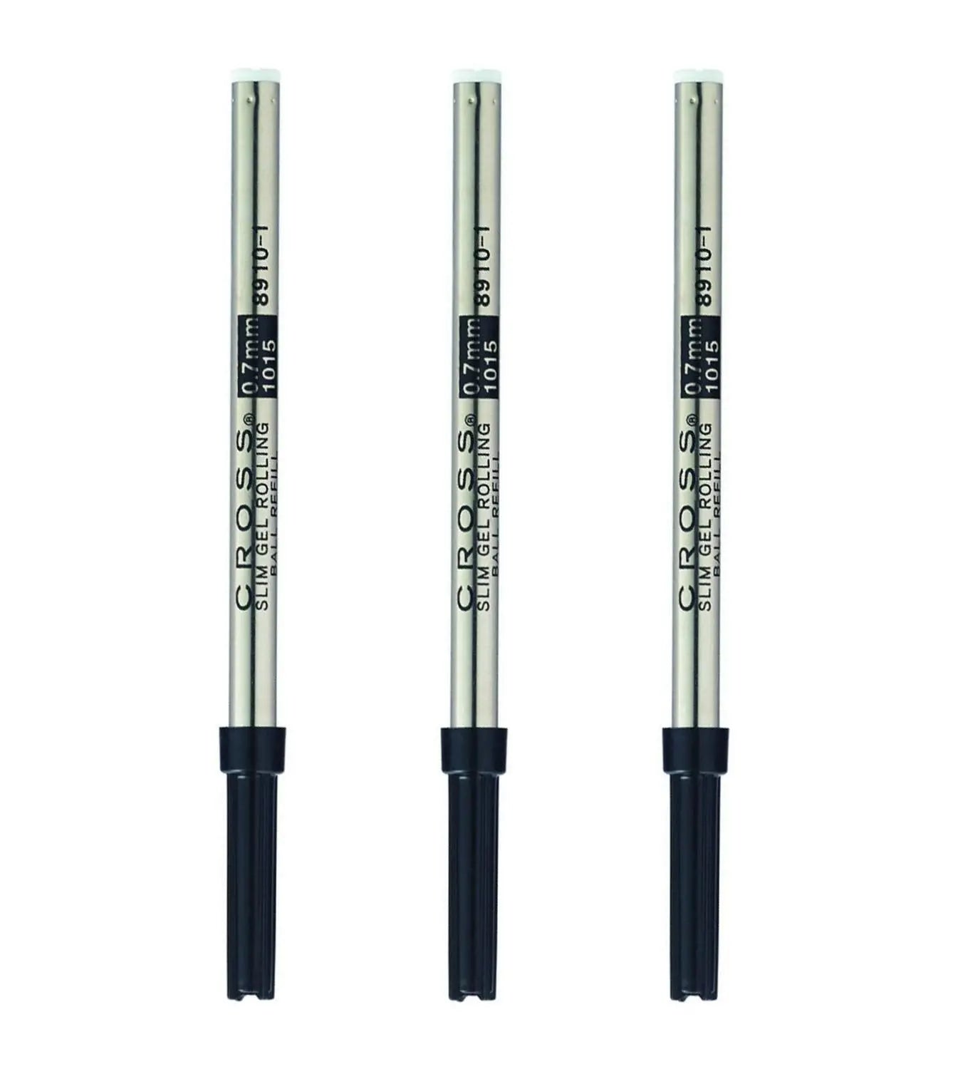 Cross Gel Rollerball Pen Refill (Black/Slim, 3-Pack) Bundle (3 Items) Cross