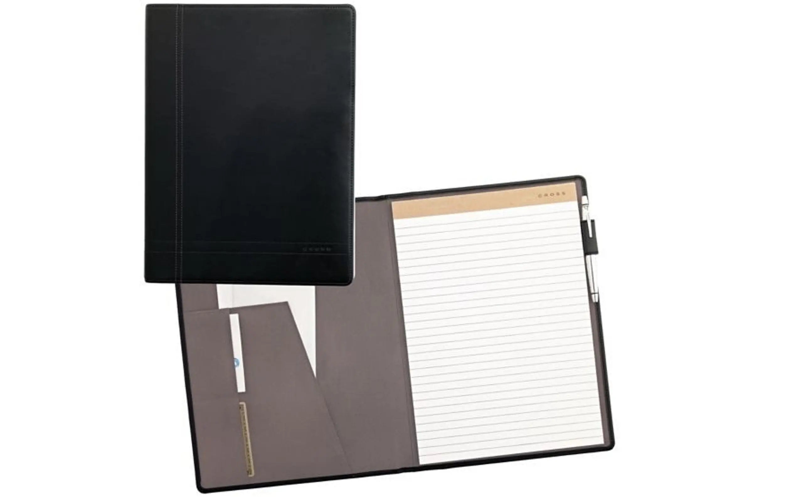 Cross Legacy Top Grain Smooth Italian Black Leather A4 Padfolio & Cross Pen AC237-2 New old stock Cross