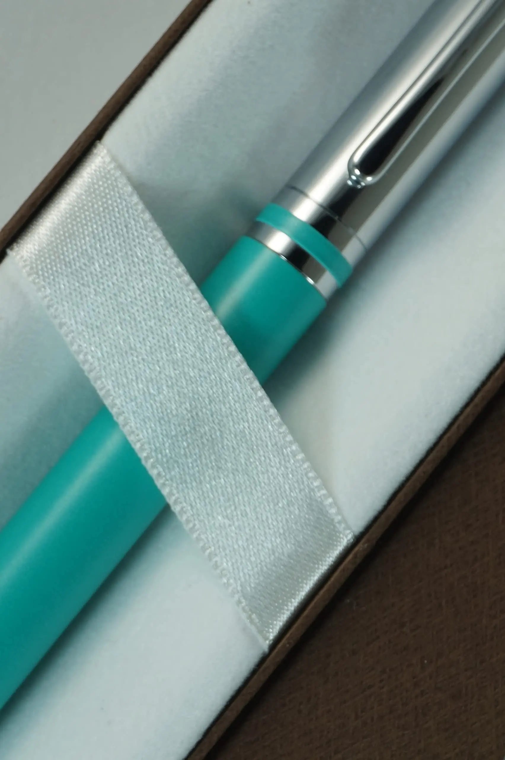Cross Limited Collection Classic Avitar Matte Teal Barrel with Polished Chrome Appointments, and Matching Signature Mid Ring, Medium Point Luxury Gift Pen Cross