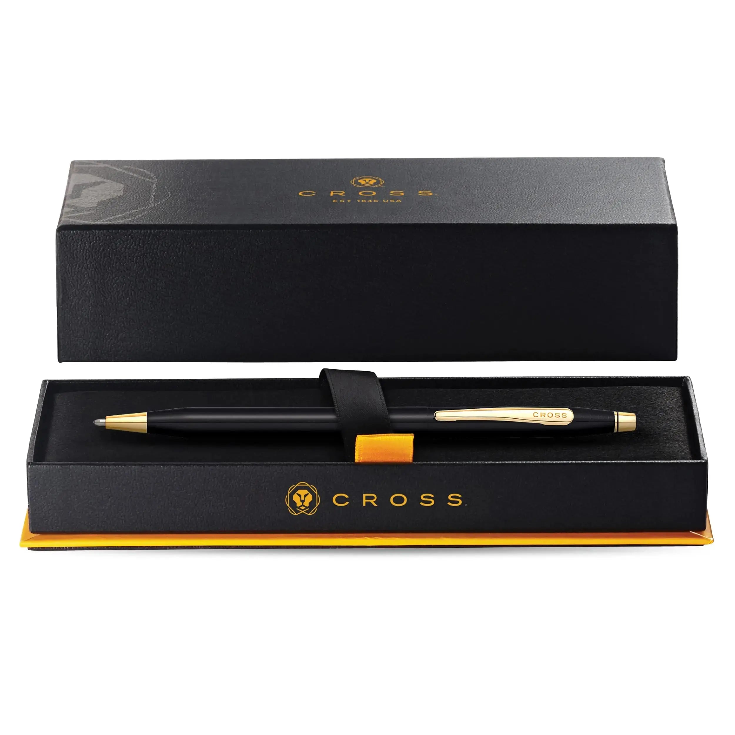 Cross Limited Collection Classic Century Pearlescent Black PVD Barrel and Gold Appointments Ballpoint Pen Cross