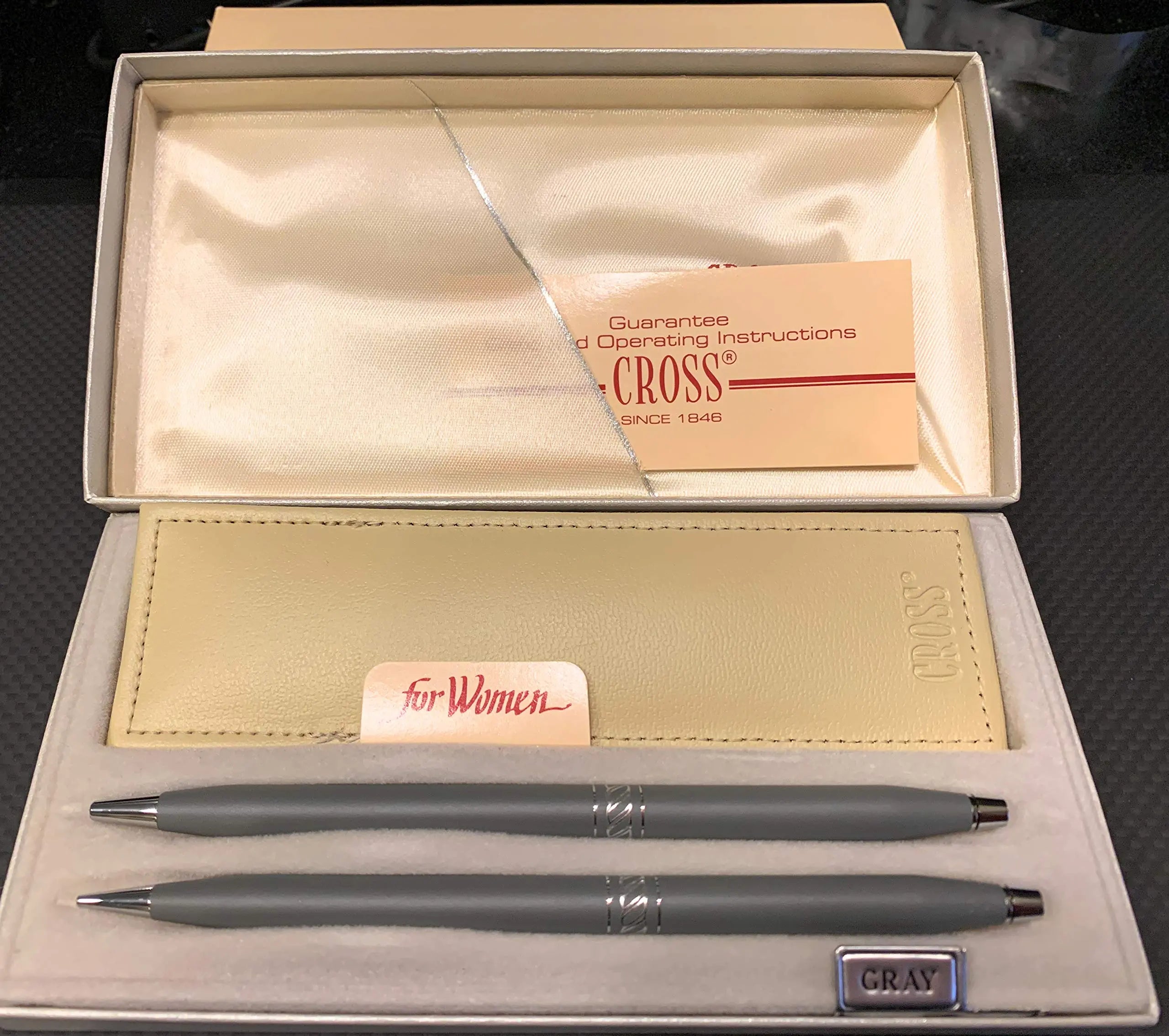 Cross Limited Edition Ladies Classic Century Matte Gray and Chrome Pen & 0.9mm Pencil Set My Store