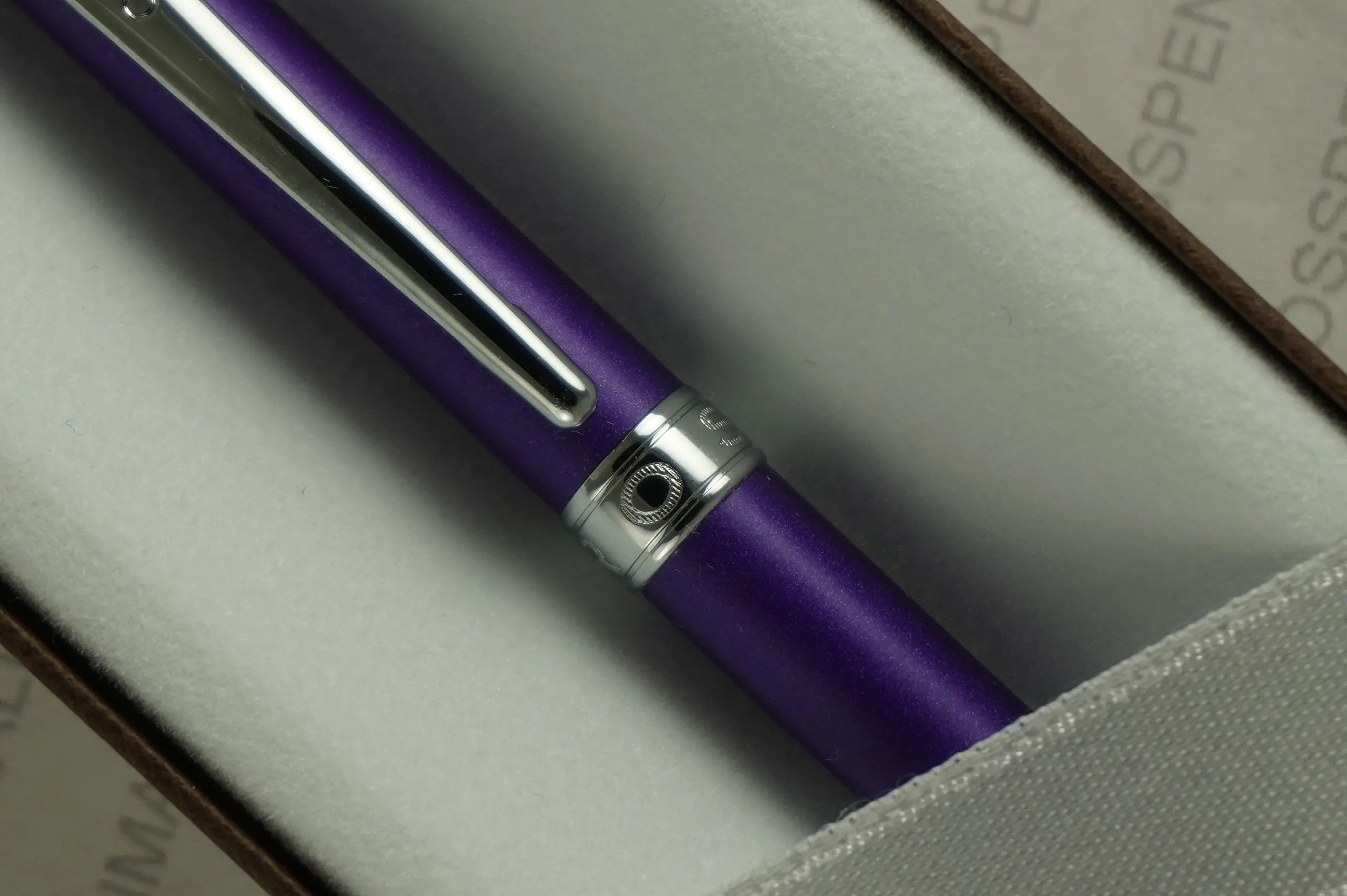 Cross Limited Series Century Classic Colors Tender Matte Splash of Pearlescent Violet Purple and Extremely Polished Appointments with Jewelry-Quality Center Band Medium Point Ballpoint Pen Cross