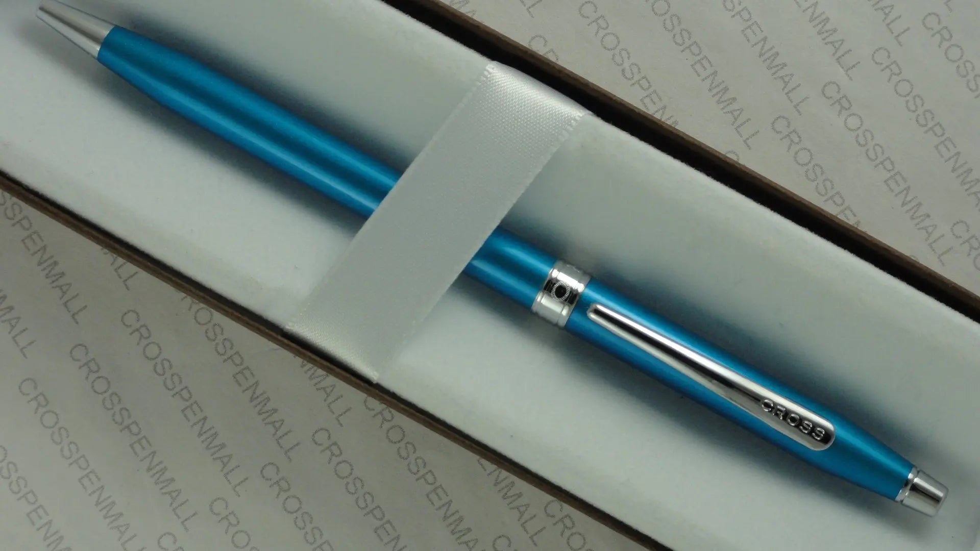 Cross Limited Series Century Classic Colors Tender Splash of Pearlescent Teal Blue and Extremely Polished Appointments with Jewelry-quality Center Band Ballpoint Pen Cross