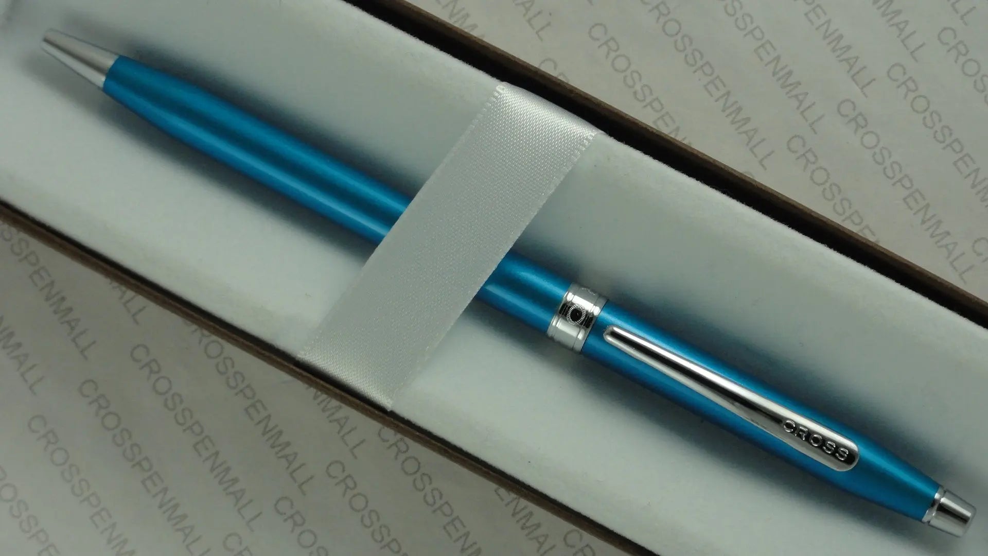 Cross Limited Series Century Classic Colors Tender Splash of Pearlescent Teal Blue and Extremely Polished Appointments with Jewelry-quality Center Band Ballpoint Pen Cross