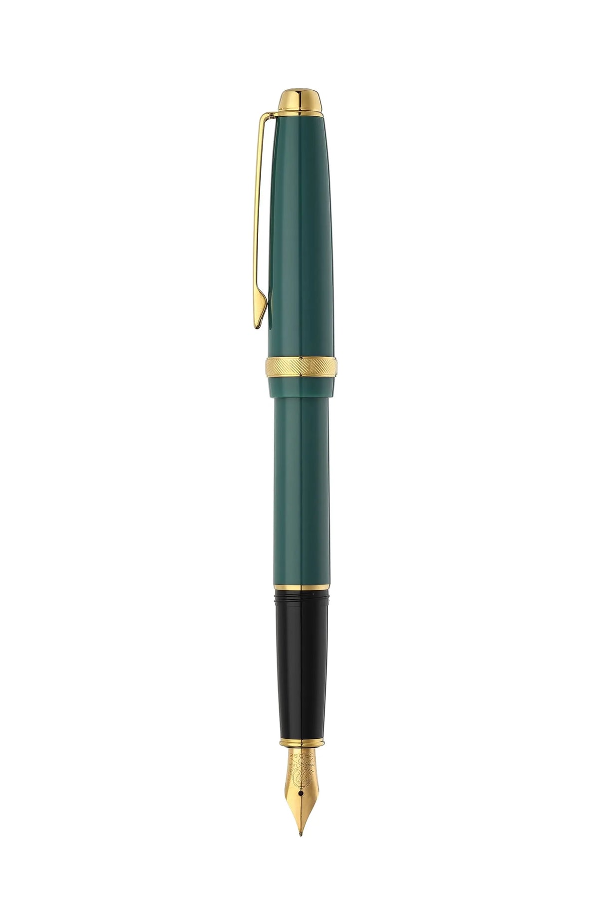 Cross Lume Dark Green Resin & PVD Gold Appointments Fountain Pen, Gift Box. cross