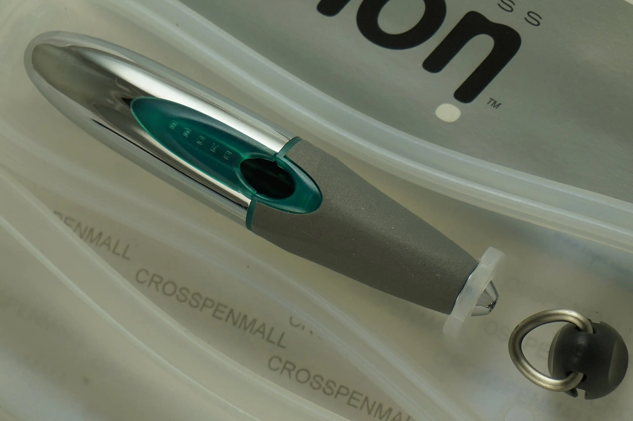Cross Made in The USA Celestial Blue Chrome Metal Gel Ink Rolling Ball Ion Pen with Kep Clip and Lanyard Cross