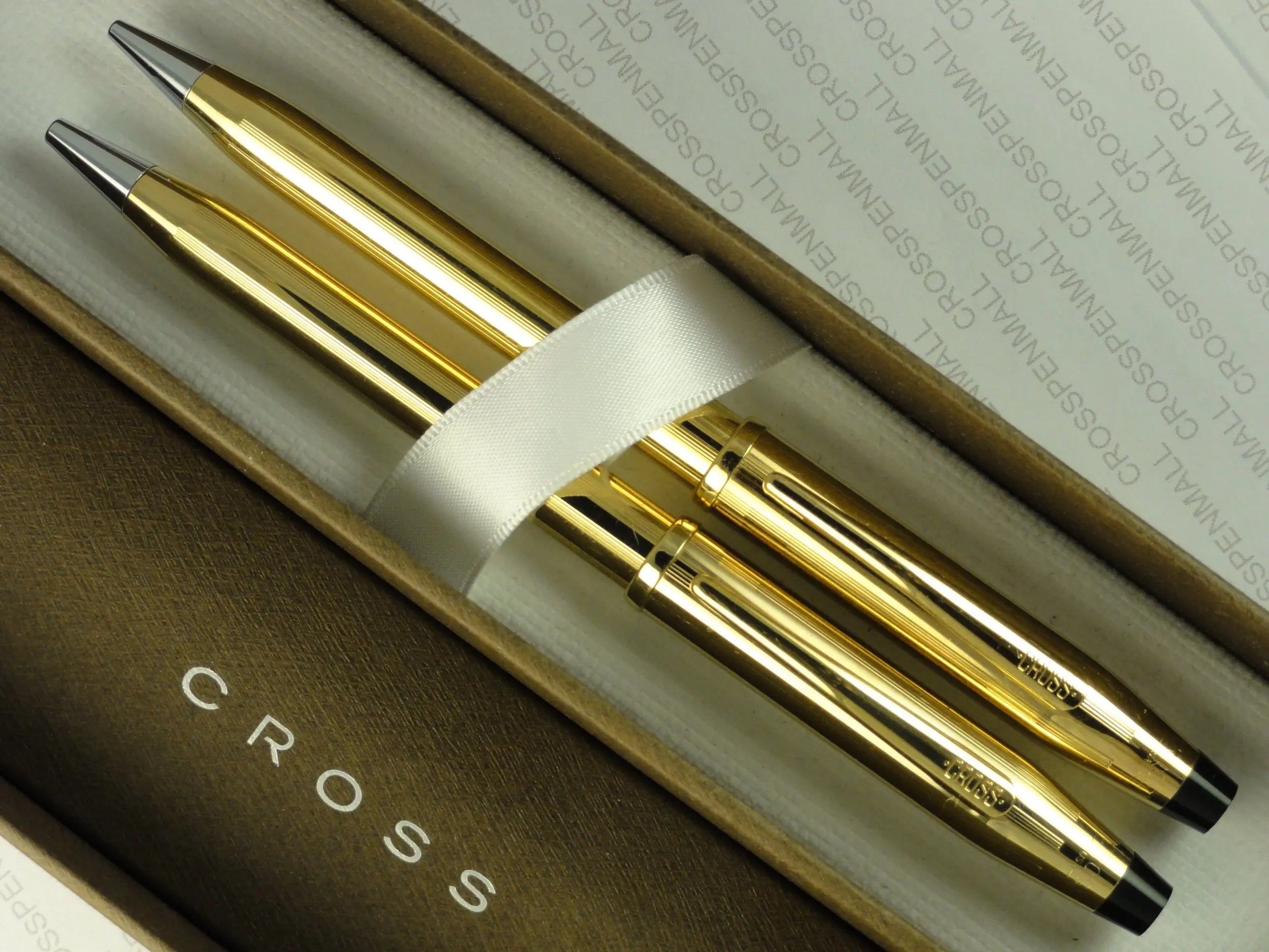 Cross Made in The USA Century II 10K Gold Rolled/Filled Ballpoint Pen & 0.5MM Pencil Set crosspenmall.com