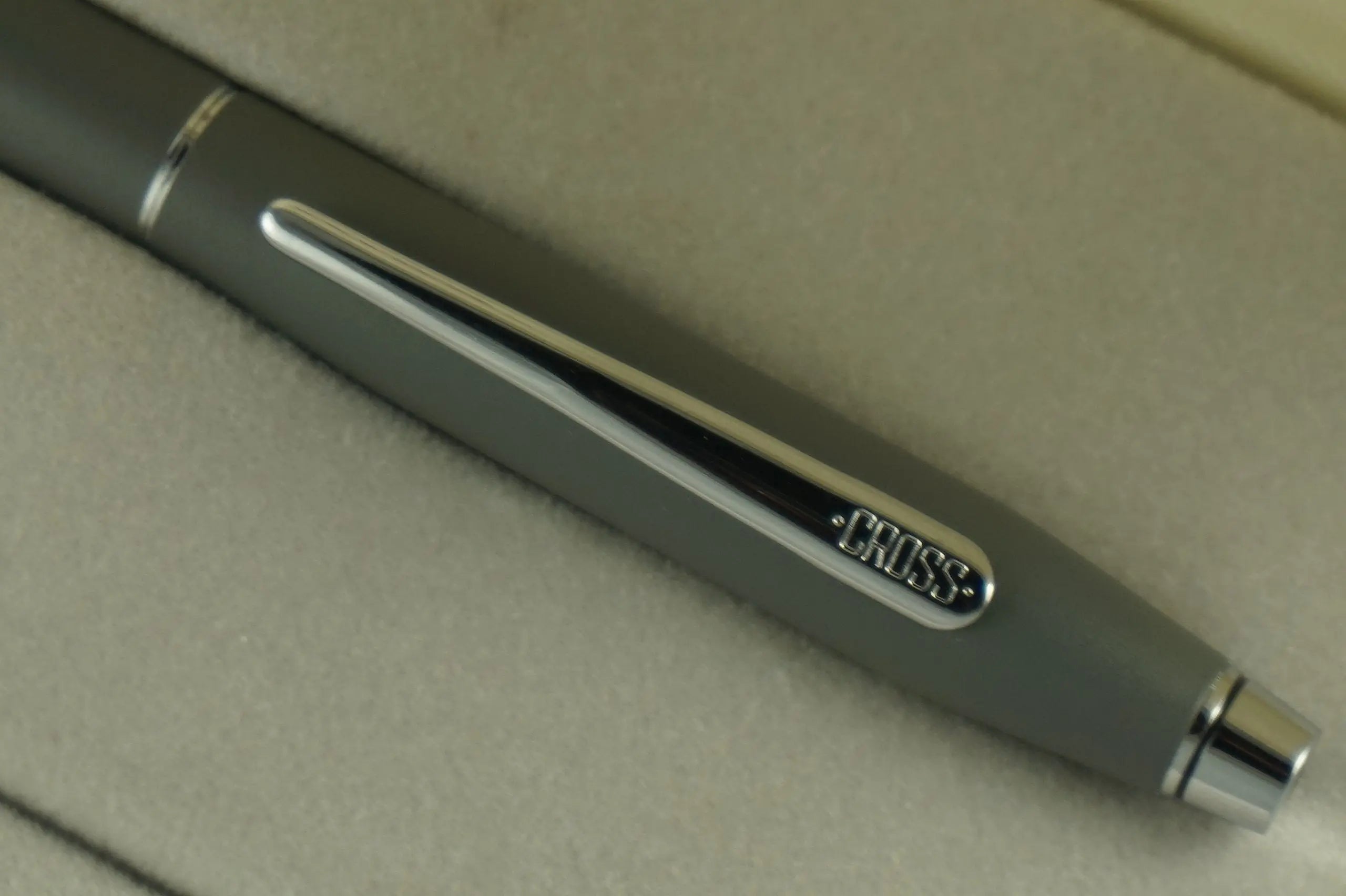 Cross Made in The USA Classic Century Satin Matte Gray and 23k God Medium Nib Fountain Pen crosspenmall.com