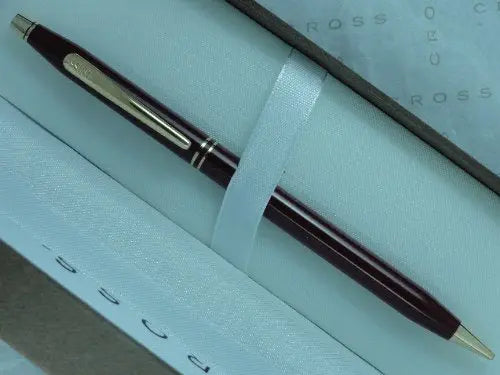 Cross Made in USA Classic Century"Signature Series" Burgundy 0.5MM Pencil with 23K Gold Appointments and Decorative Center Rings crosspenmall.com