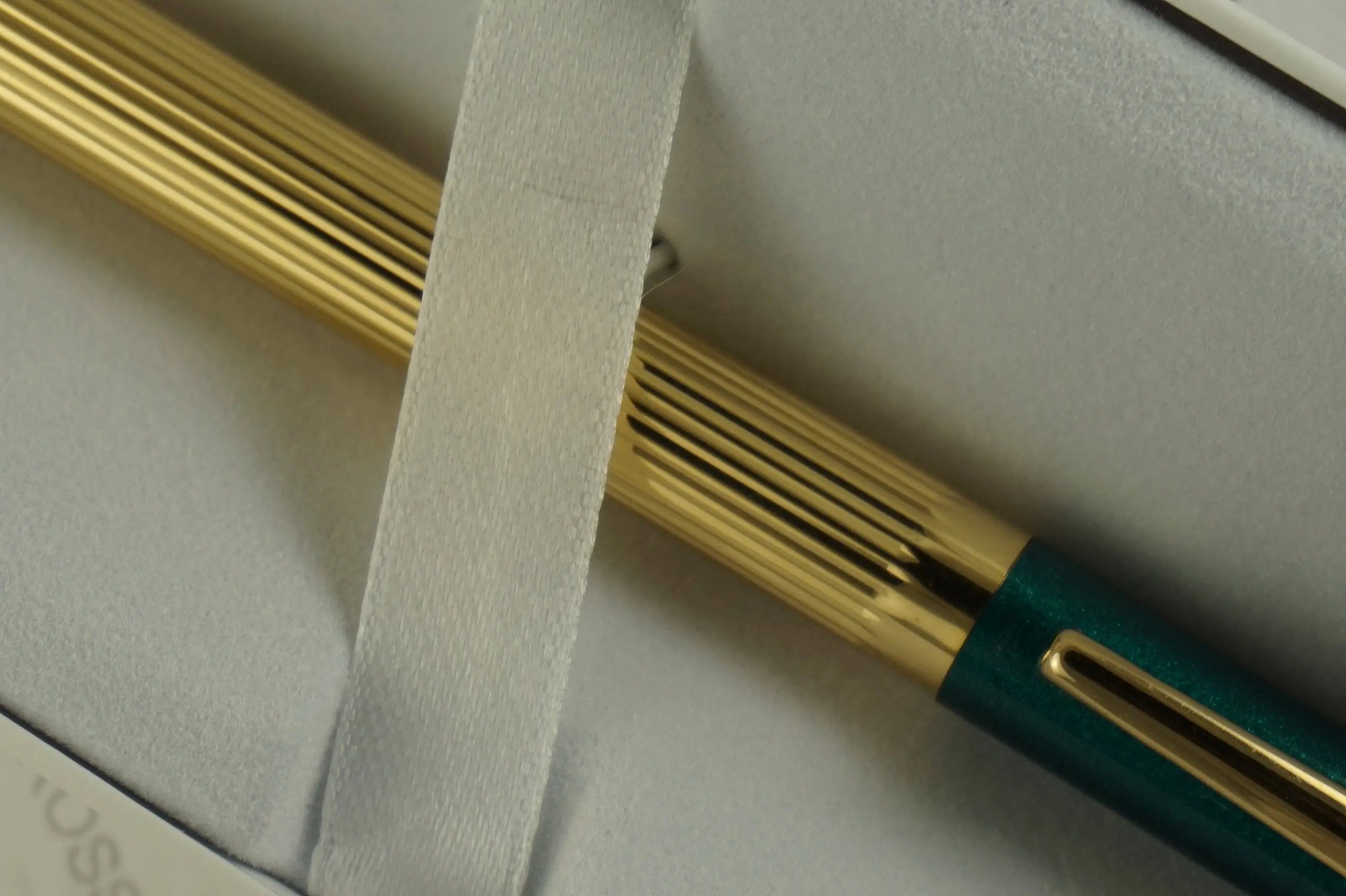 Cross Made in USA Limited Edition Art Deco Metropolis 22KT Gold Barrel and Green Accent Ballpoint Pen crosspenmall.com