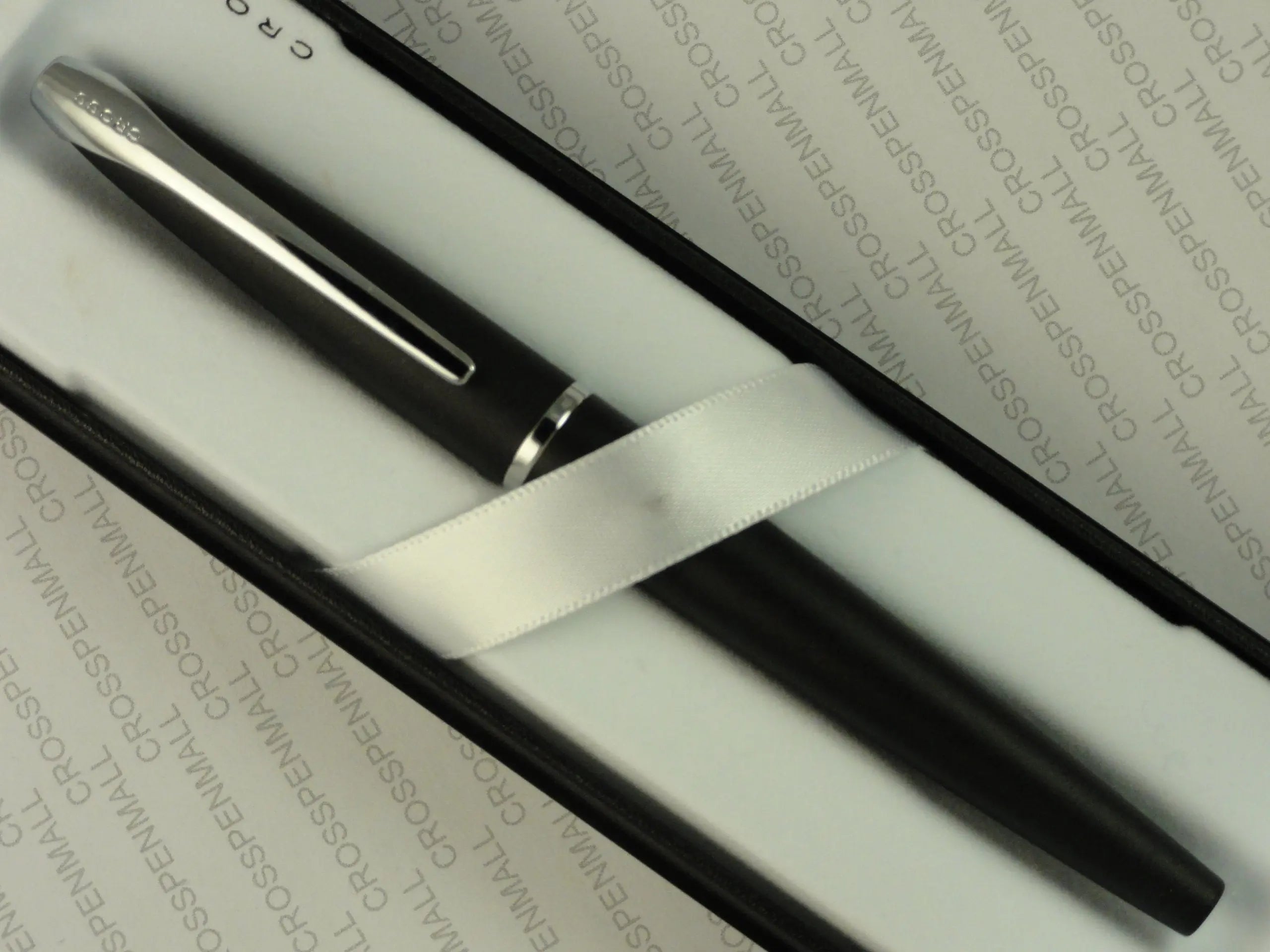 Cross Made in the USA ATX Satin Matte Basalt Black Medium Nib Fountain Pen crosspenmall.com