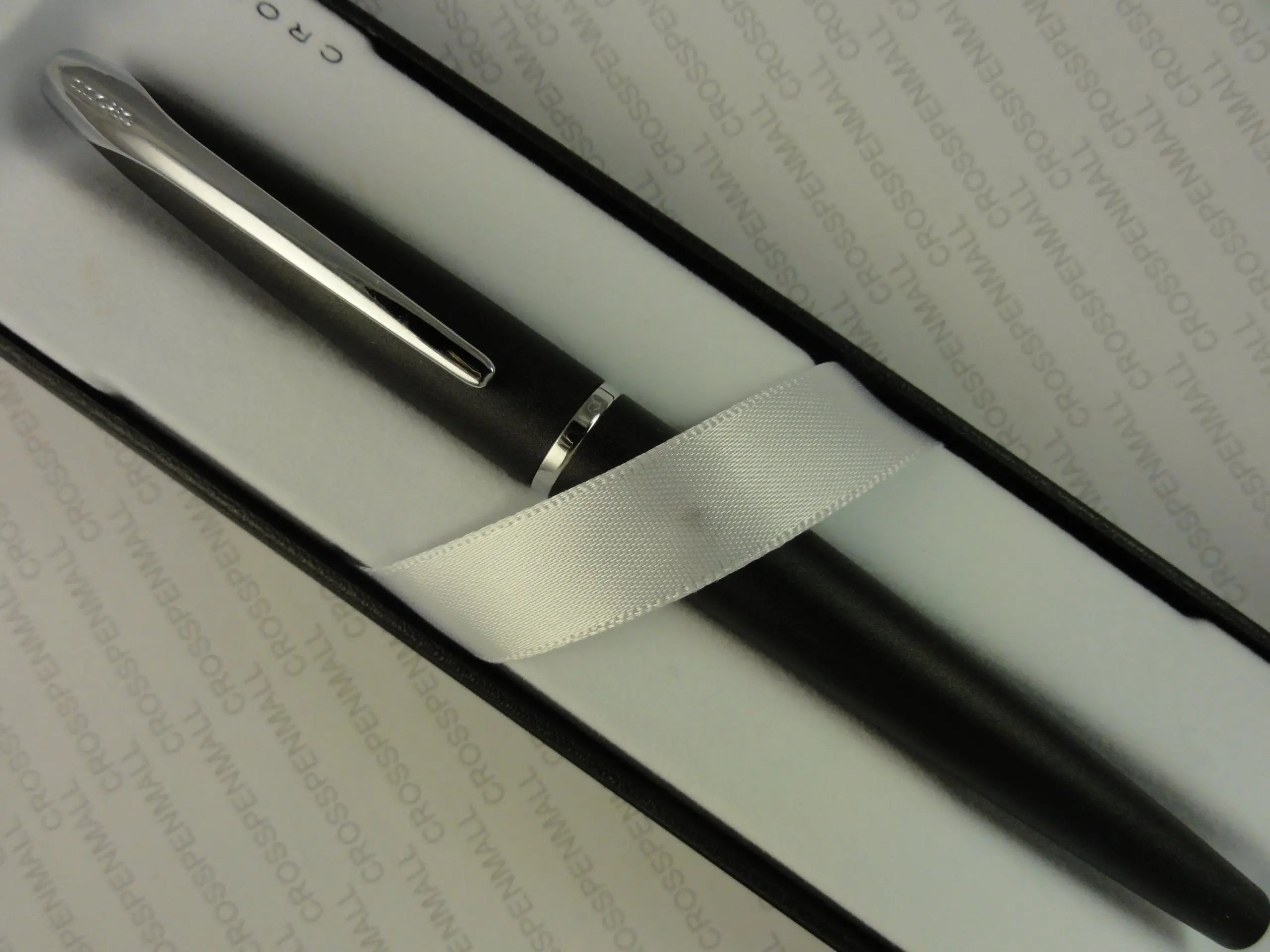 Cross Made in the USA ATX Satin Matte Basalt Black Medium Nib Fountain Pen crosspenmall.com