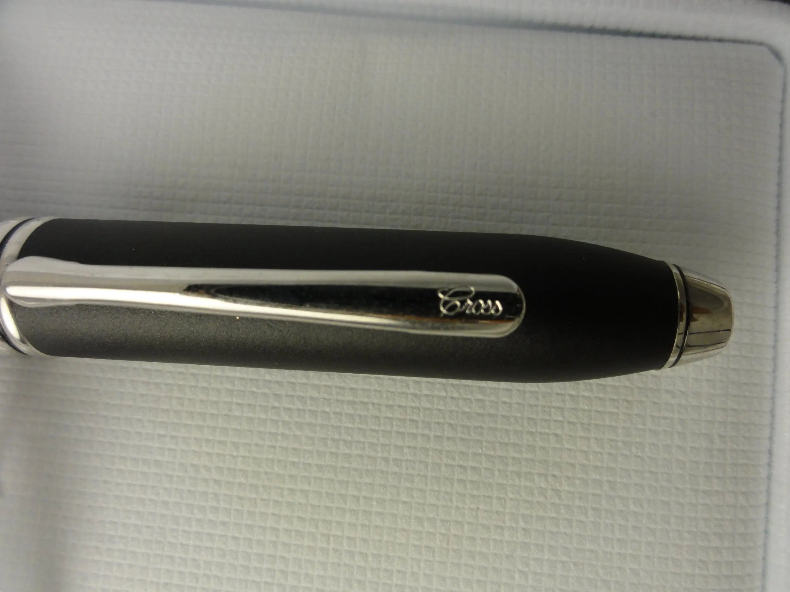 Cross Made in the USA Townsend Satin Cosmos Black and Rhodium Rollerball Pen My Store