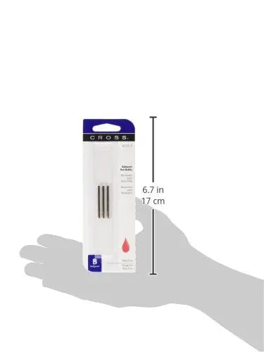 Cross Matrix Ballpoint Pen Refill, Fine Black, 3 Per Card (8572-1) Cross